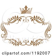 Golden Floral Frame With A Crown