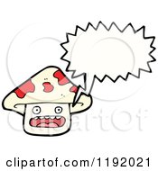 Cartoon Of A Toadstool Speaking Royalty Free Vector Illustration