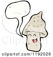 Cartoon Of A Toadstool Speaking Royalty Free Vector Illustration by lineartestpilot
