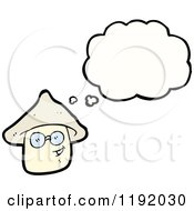 Cartoon Of A Toadstool Thinking Royalty Free Vector Illustration by lineartestpilot