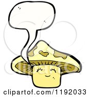 Cartoon Of A Toadstool Speaking Royalty Free Vector Illustration