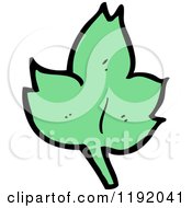 Cartoon Of A Leaf Royalty Free Vector Illustration