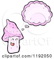Cartoon Of A Toadstool Thinking Royalty Free Vector Illustration by lineartestpilot