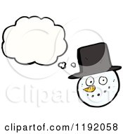 Poster, Art Print Of Snowman Christmas Ornament Thinking