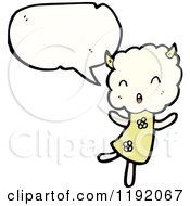 Cartoon Of A Cloud Person Speaking Royalty Free Vector Illustration by lineartestpilot