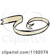 Cartoon Of A Beige Ribbon Royalty Free Vector Illustration by lineartestpilot