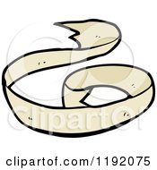 Cartoon Of A Beige Ribbon Royalty Free Vector Illustration by lineartestpilot
