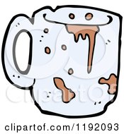 Cartoon Of A Messy Coffee Cup Royalty Free Vector Illustration by lineartestpilot