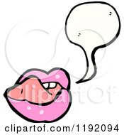 Cartoon Of Lips Speaking Royalty Free Vector Illustration