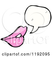 Cartoon Of Lips Speaking Royalty Free Vector Illustration
