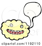 Cartoon Of A Cloud Speaking Royalty Free Vector Illustration