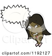 Cartoon Of A Black Woman Speaking Royalty Free Vector Illustration