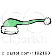 Cartoon Of A Green Christmas Cap Royalty Free Vector Illustration
