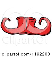 Cartoon Of Red Elf Shoes Royalty Free Vector Illustration