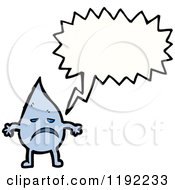 Cartoon Of A Water Drop Speaking Royalty Free Vector Illustration by lineartestpilot