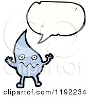 Cartoon Of A Water Drop Speaking Royalty Free Vector Illustration