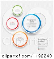 Poster, Art Print Of Colorful Infographic Circles With Sample Text Over Mesh - Vector File And Experience Recommended