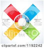 Infographic Circle Dial With Colorful Banner And Sample Text - Vector File And Experience Recommended