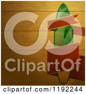 Poster, Art Print Of Red Banner And Surfboard On Wood Panels