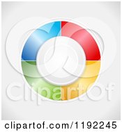 Poster, Art Print Of Circle Button And Colorful Panels In A Circle Around It On Shading