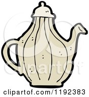 Cartoon Of A Pewter Pitcher Royalty Free Vector Illustration