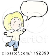Cartoon Of A Whistling Girl Speaking Royalty Free Vector Illustration by lineartestpilot