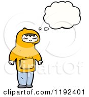 Cartoon Of A Boy Wearing A Hoodie Royalty Free Vector Illustration by lineartestpilot