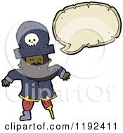 Cartoon Of A Pirate Speaking Royalty Free Vector Illustration
