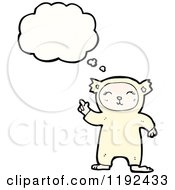 Cartoon Of A Child In An Animal Costume Thinking Royalty Free Vector Illustration