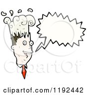 Cartoon Of A Mans Head With Waves Speaking Royalty Free Vector Illustration