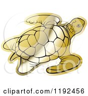 Poster, Art Print Of Gold Sea Turtle