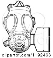 Poster, Art Print Of Outlined Gas Mask
