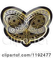 Poster, Art Print Of Gold And Black Tribal Mask 2