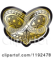 Poster, Art Print Of Gold And Black Tribal Mask 3
