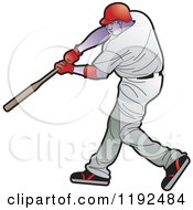 Poster, Art Print Of Swinging Baseball Player