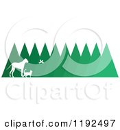 Poster, Art Print Of Silhouetted Bird Cat And Dog Over Trees