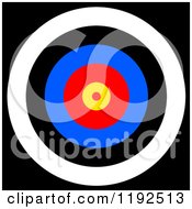 Poster, Art Print Of Target With Colorful Rings On Black