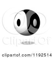 Clipart Of A 3d Floating Yin Yang Sphere Royalty Free CGI Illustration by oboy