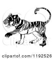 Poster, Art Print Of Black And White Chinese Zodiac Tiger In Profile