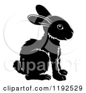 Poster, Art Print Of Black And White Chinese Zodiac Rabbit In Profile
