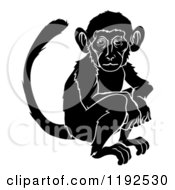 Poster, Art Print Of Black And White Chinese Zodiac Monkey