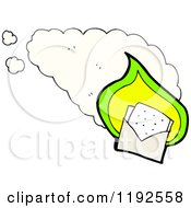 Flaming Envelope With A Face