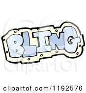 Cartoon Of The Word Bling Royalty Free Vector Illustration