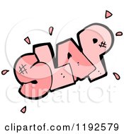Cartoon Of The Word Slap Royalty Free Vector Illustration