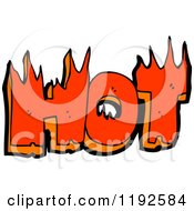 Cartoon Of The Word Hot Royalty Free Vector Illustration