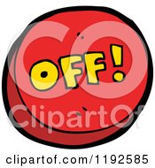 Cartoon Of An Off Button Royalty Free Vector Illustration