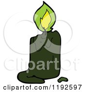 Poster, Art Print Of Green Candle And Flame