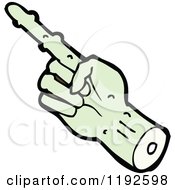 Cartoon Of A Bony Severed Hand Royalty Free Vector Illustration by lineartestpilot