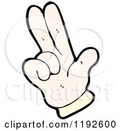 Cartoon Of A Hand Doing Sign Language Royalty Free Vector Illustration