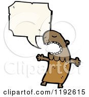 Cartoon Of A Native Speaking Royalty Free Vector Illustration by lineartestpilot